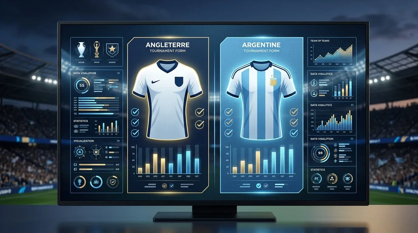 Tableau de forme comparant les parcours de l'Angleterre et de l'Argentine au Mondial 2026